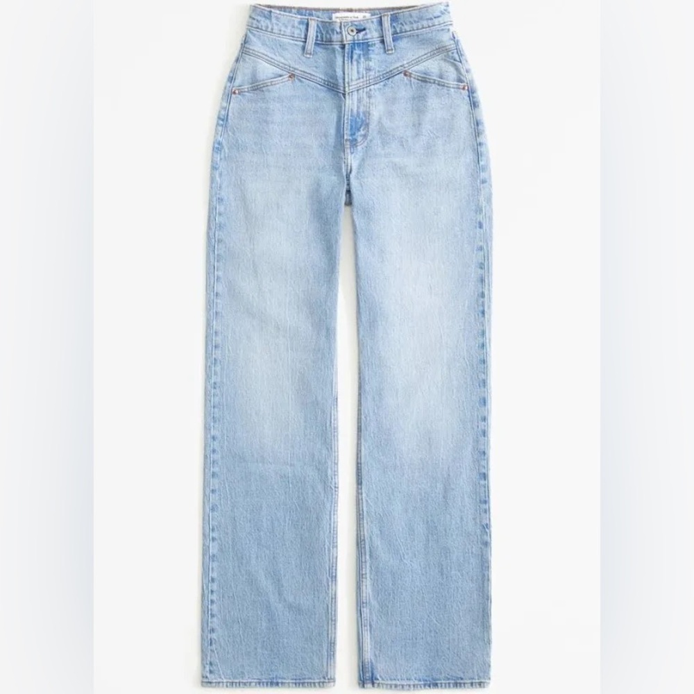 NWT Abercrombie & Fitch '90s Relaxed High Rise Jeans Size 31/12 Curve Love